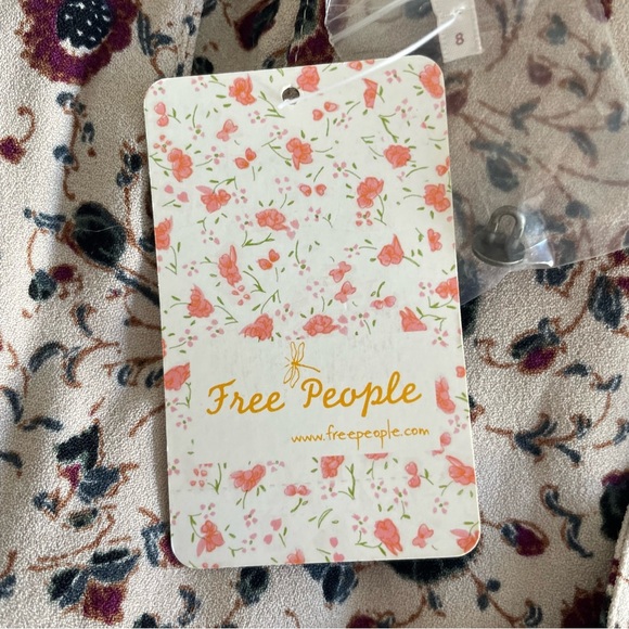 New! Free People some like it hot tan floral print romper jumpsuit 22659 - Picture 11 of 16